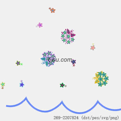 svg矢量绣花图下载
