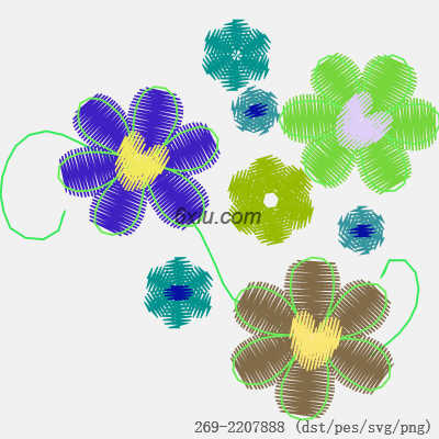 svg矢量绣花图下载