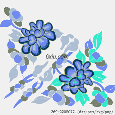 svg矢量绣花图下载