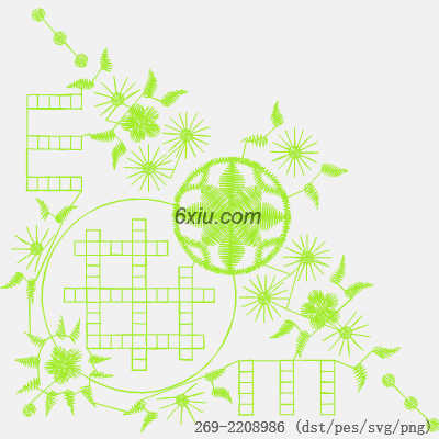 svg矢量绣花图下载