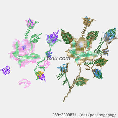 svg矢量绣花图下载