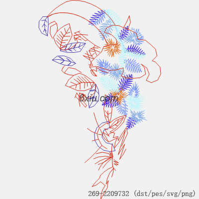 svg矢量绣花图下载