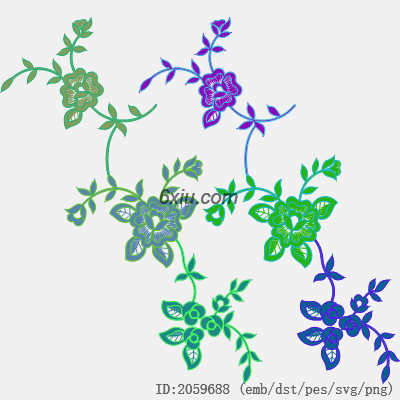 svg矢量绣花图下载