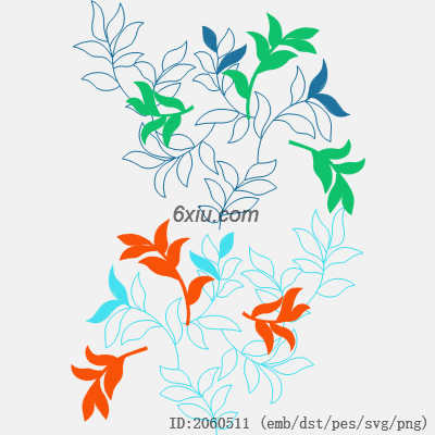 svg矢量绣花图下载