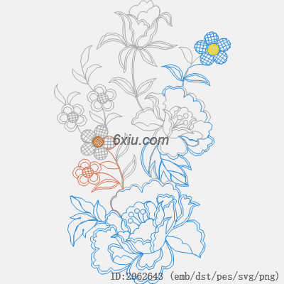 svg矢量绣花图下载
