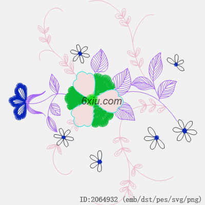 svg矢量绣花图下载