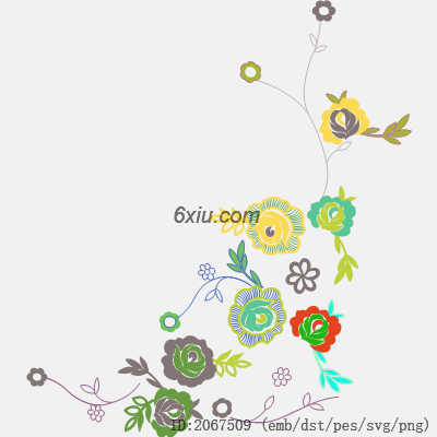 svg矢量绣花图下载