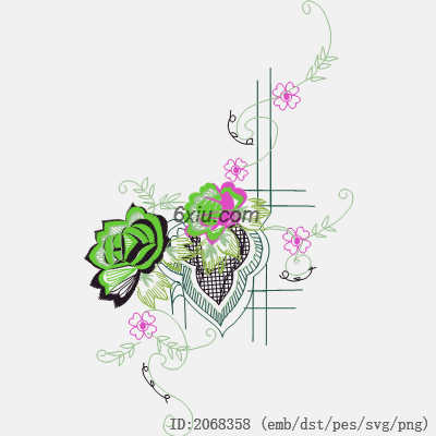 svg矢量绣花图下载