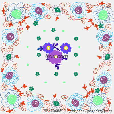 svg矢量绣花图下载