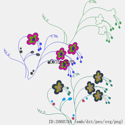 svg矢量绣花图下载