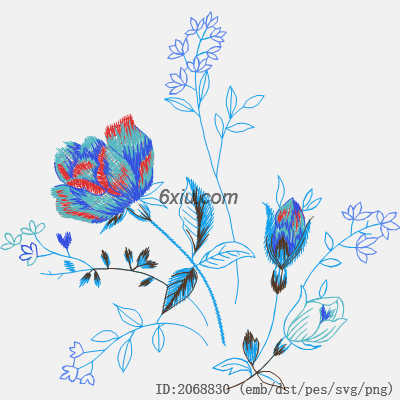 svg矢量绣花图下载
