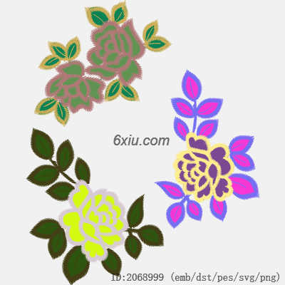 svg矢量绣花图下载