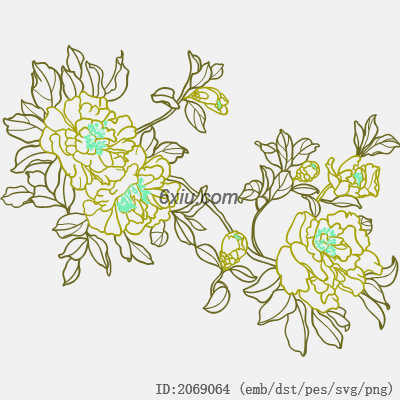 svg矢量绣花图下载