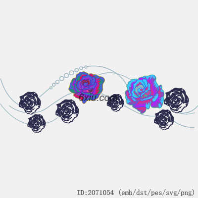 svg矢量绣花图下载