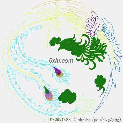 svg矢量绣花图下载