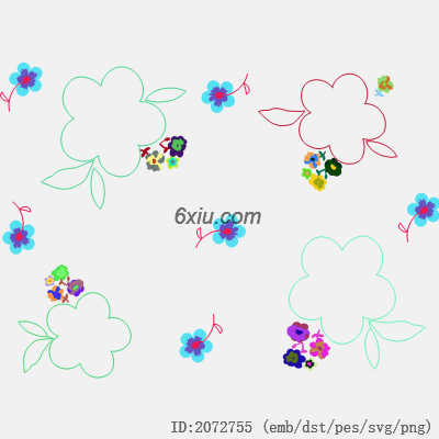 svg矢量绣花图下载