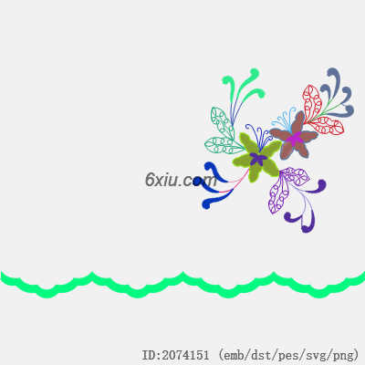 svg矢量绣花图下载