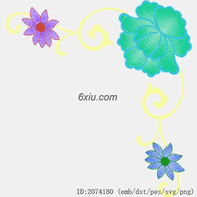svg矢量绣花图下载