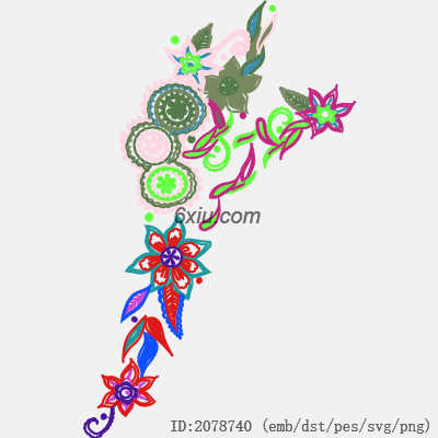 svg矢量绣花图下载