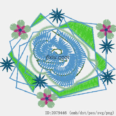 svg矢量绣花图下载