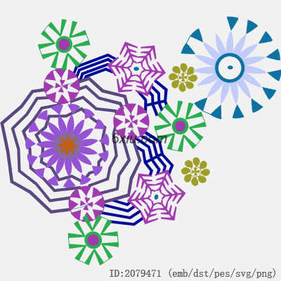 svg矢量绣花图下载