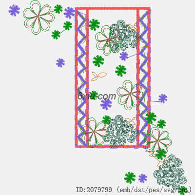 svg矢量绣花图下载