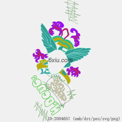 svg矢量绣花图下载
