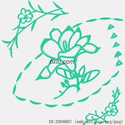 svg矢量绣花图下载
