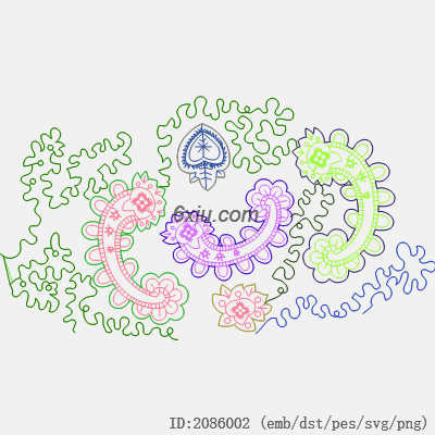 svg矢量绣花图下载