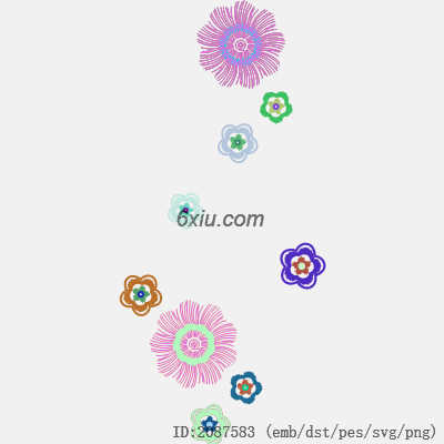 svg矢量绣花图下载