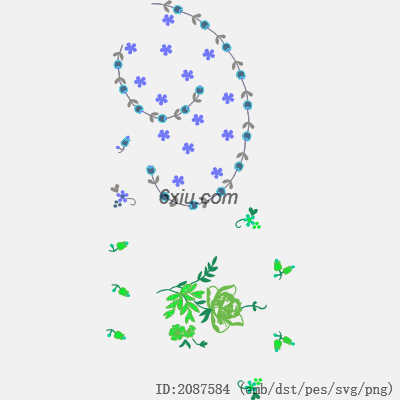 svg矢量绣花图下载