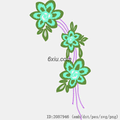 svg矢量绣花图下载