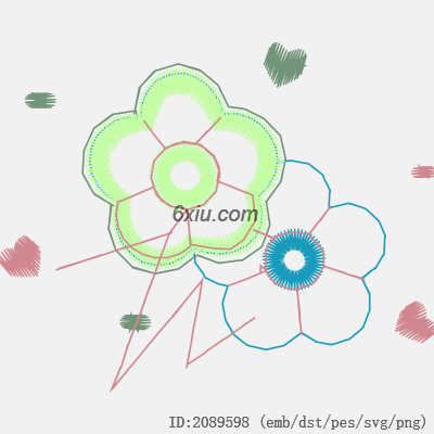 svg矢量绣花图下载