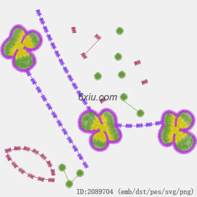 svg矢量绣花图下载