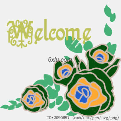 svg矢量绣花图下载