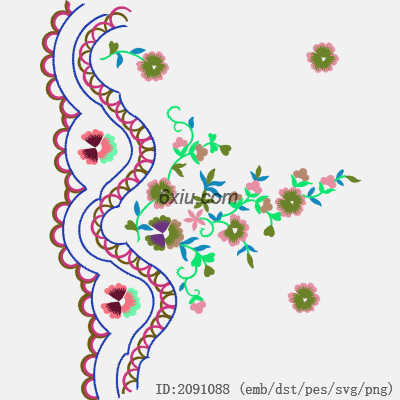 svg矢量绣花图下载