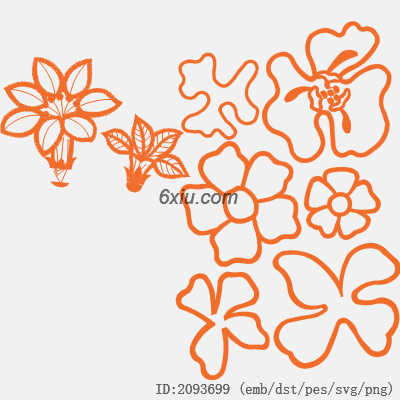 svg矢量绣花图下载