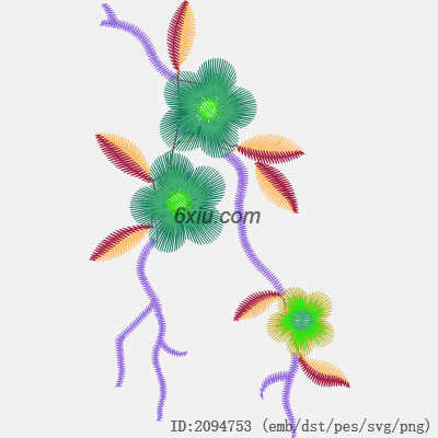 svg矢量绣花图下载