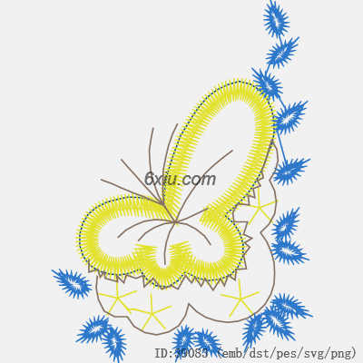 svg矢量绣花图下载