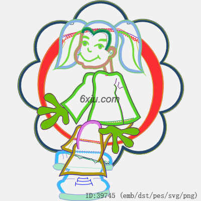 svg矢量绣花图下载