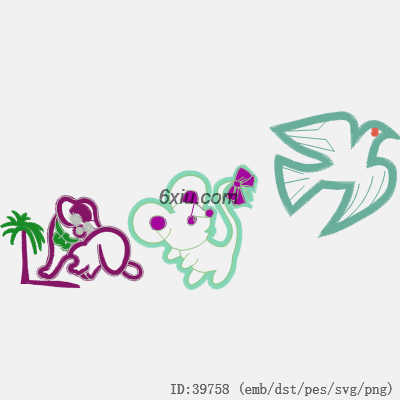 svg矢量绣花图下载