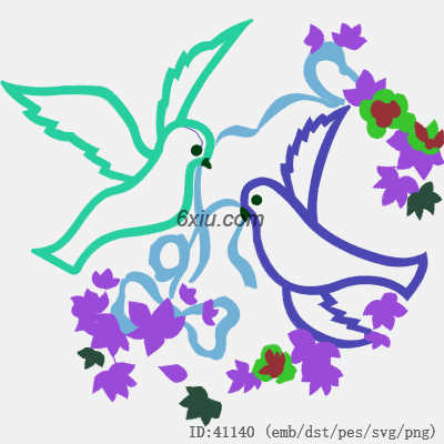 svg矢量绣花图下载