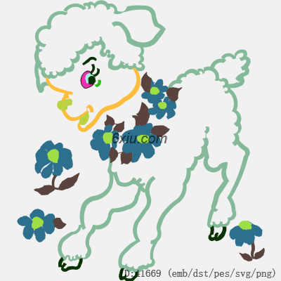 svg矢量绣花图下载