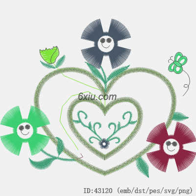 svg矢量绣花图下载
