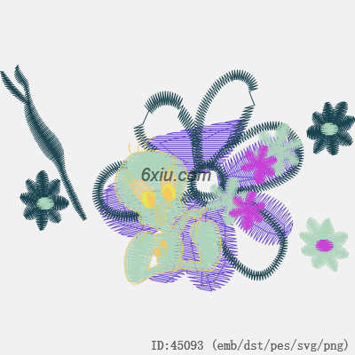 svg矢量绣花图下载