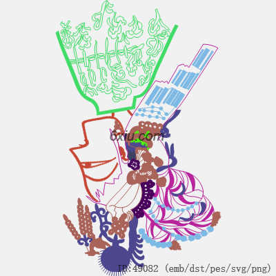 svg矢量绣花图下载