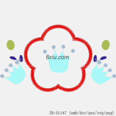 svg矢量绣花图下载