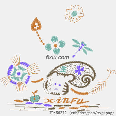 svg矢量绣花图下载