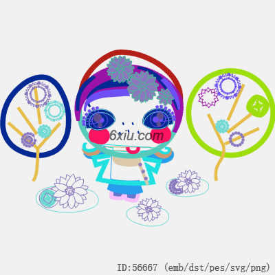 svg矢量绣花图下载