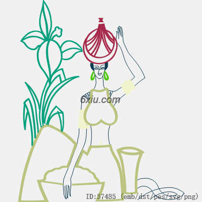 svg矢量绣花图下载